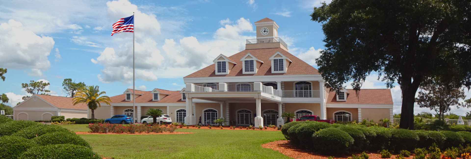 Building where Millwood Village has its meetings at 8706 Pavilion Drive, Hudson, FL 34667.